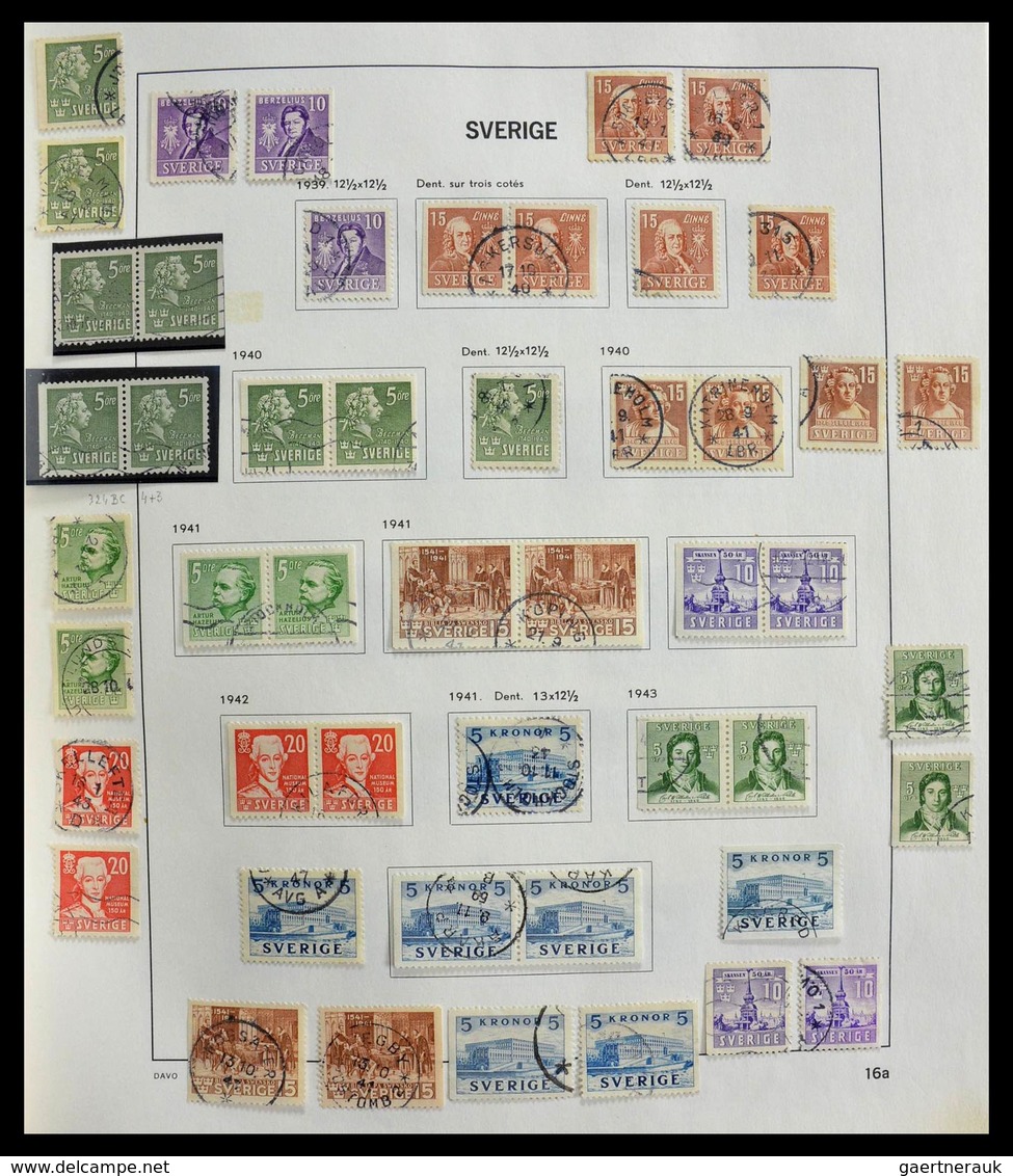 Schweden: 1855-1997: Almost complete, cancelled collection Sweden 1855-1997 in Davo album, in which