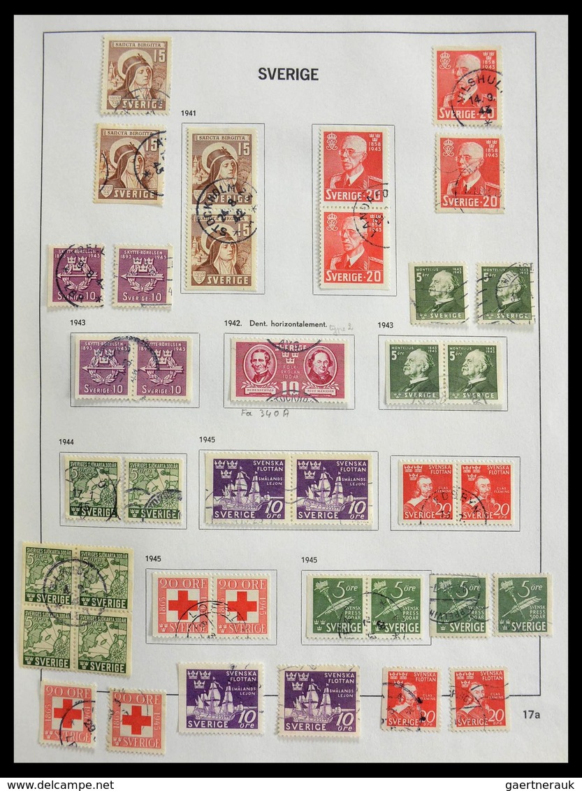 Schweden: 1855-1997: Almost complete, cancelled collection Sweden 1855-1997 in Davo album, in which