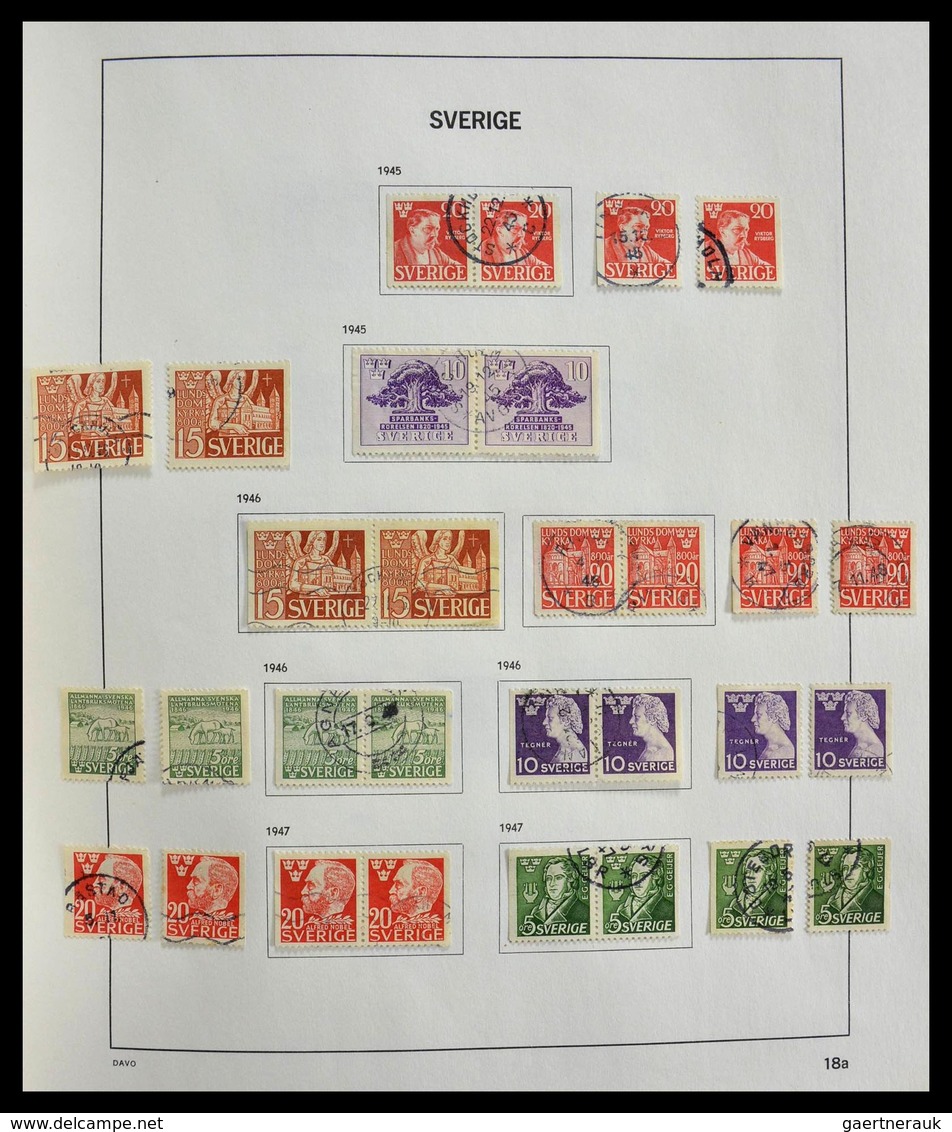 Schweden: 1855-1997: Almost complete, cancelled collection Sweden 1855-1997 in Davo album, in which