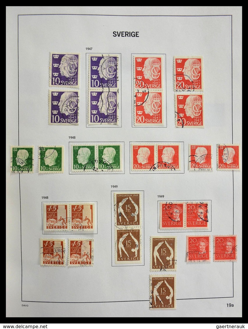 Schweden: 1855-1997: Almost complete, cancelled collection Sweden 1855-1997 in Davo album, in which