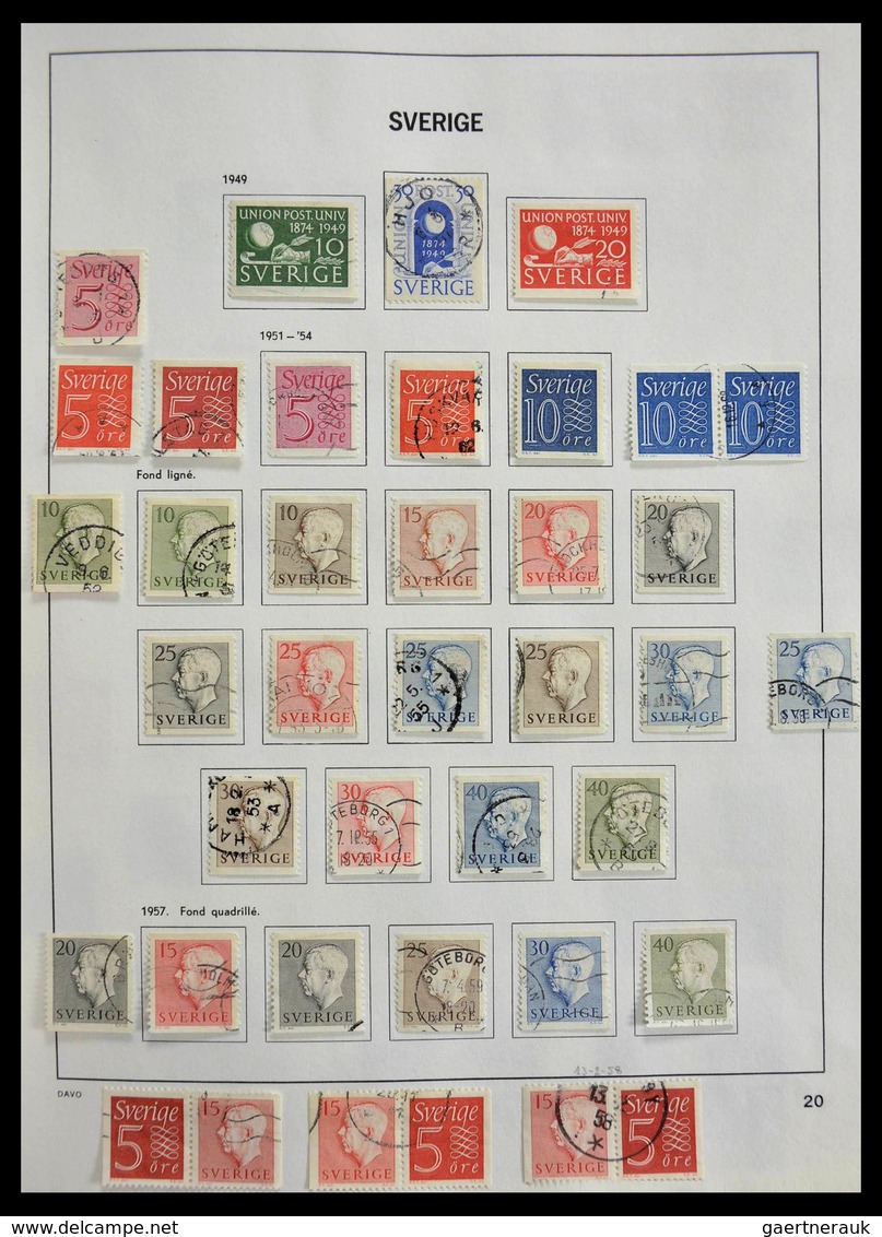 Schweden: 1855-1997: Almost complete, cancelled collection Sweden 1855-1997 in Davo album, in which