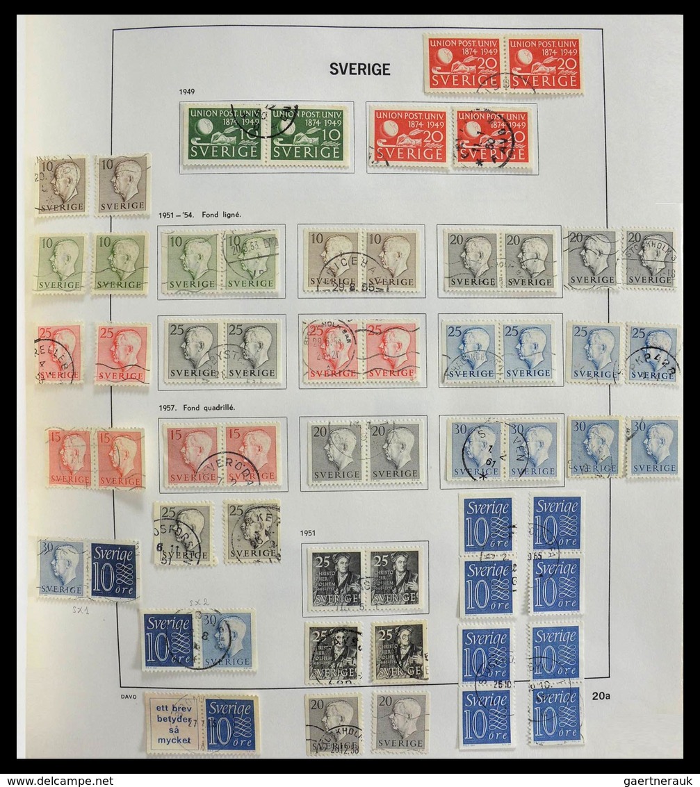 Schweden: 1855-1997: Almost complete, cancelled collection Sweden 1855-1997 in Davo album, in which