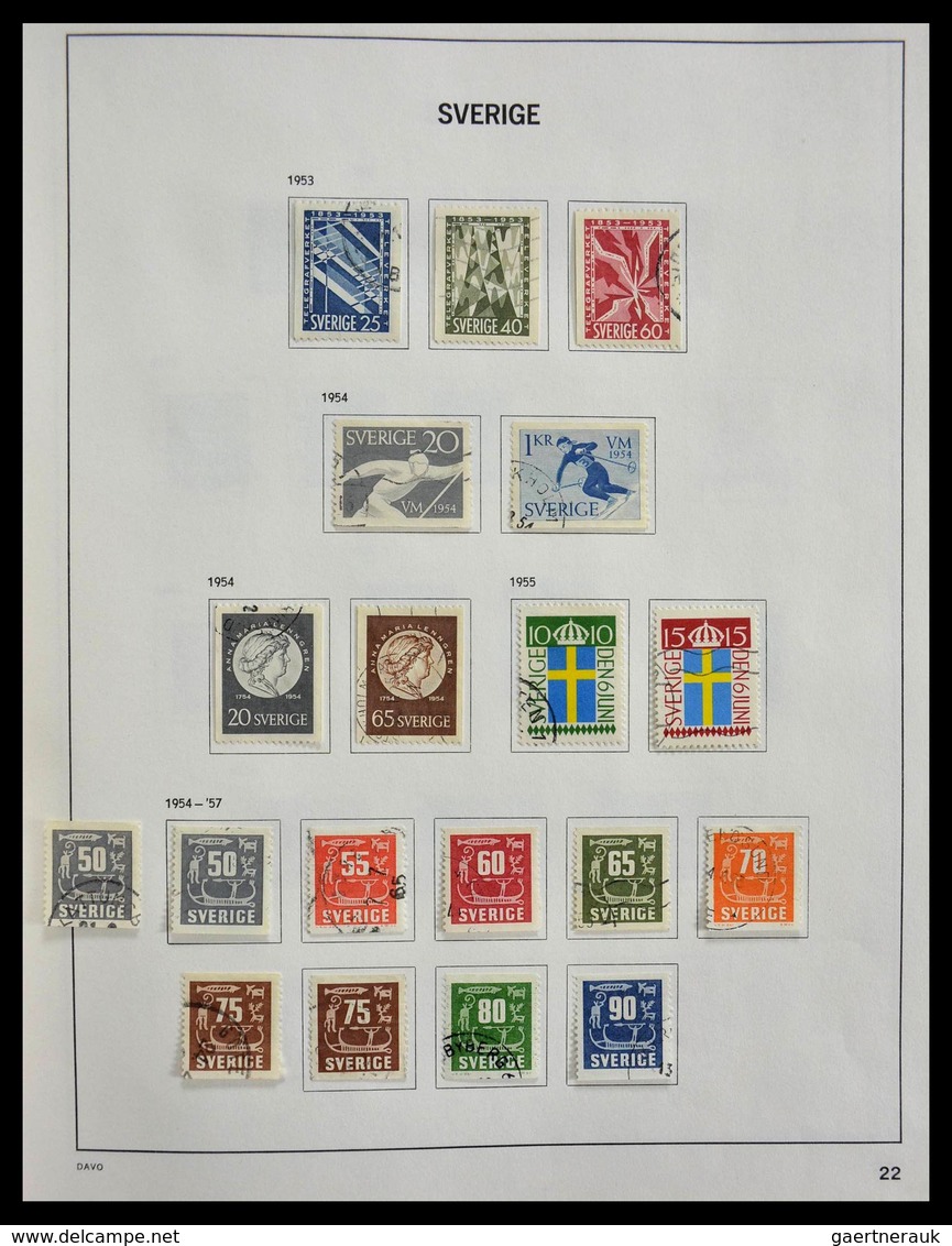 Schweden: 1855-1997: Almost complete, cancelled collection Sweden 1855-1997 in Davo album, in which