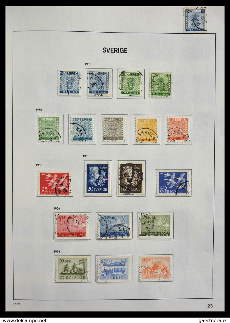 Schweden: 1855-1997: Almost complete, cancelled collection Sweden 1855-1997 in Davo album, in which