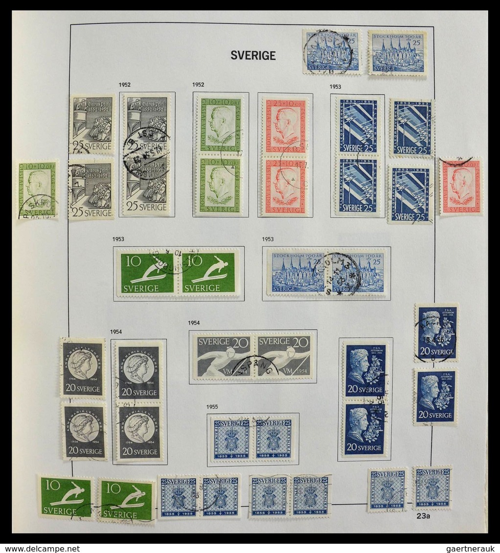 Schweden: 1855-1997: Almost complete, cancelled collection Sweden 1855-1997 in Davo album, in which