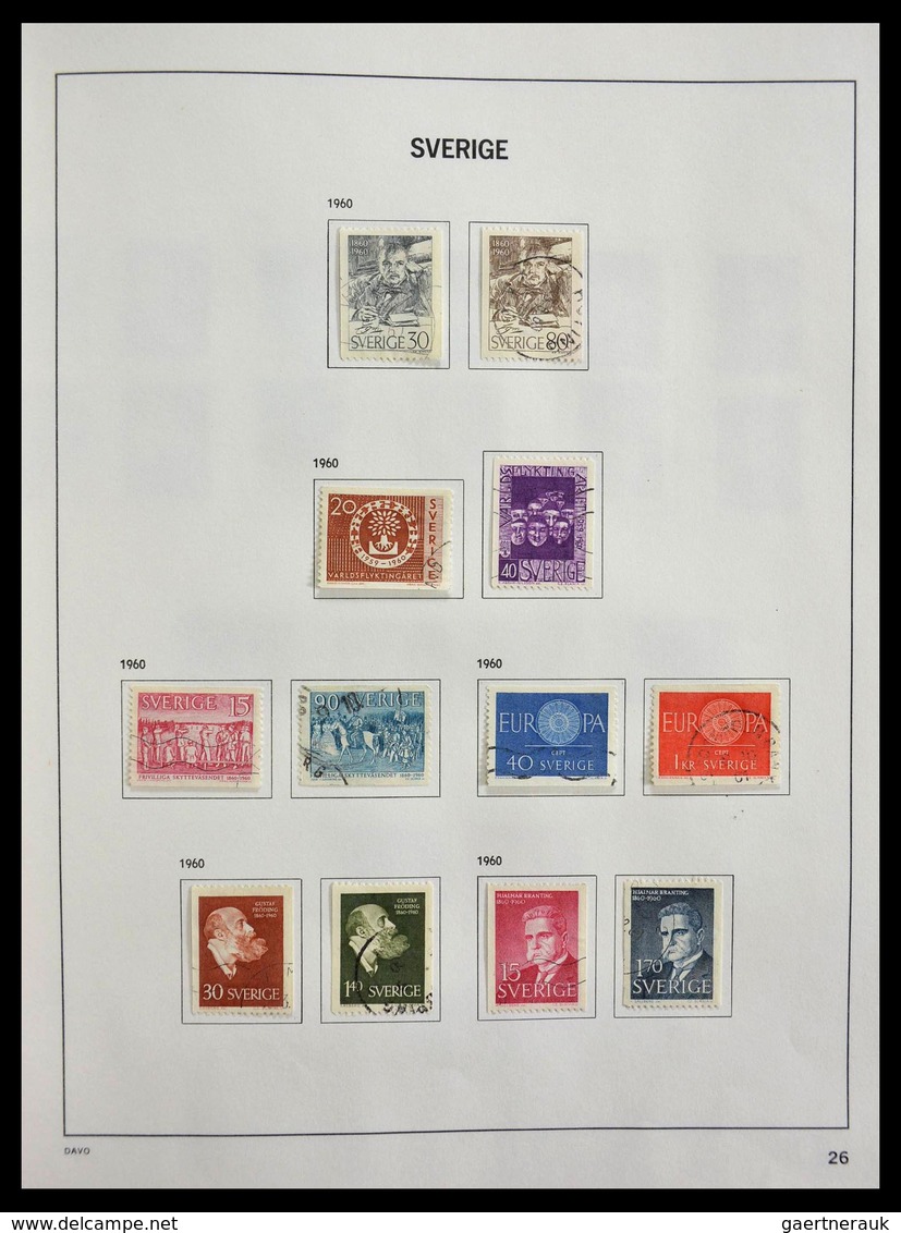 Schweden: 1855-1997: Almost complete, cancelled collection Sweden 1855-1997 in Davo album, in which