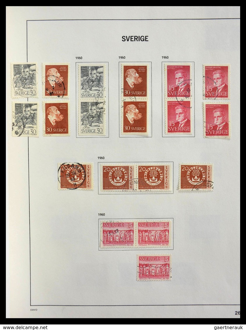 Schweden: 1855-1997: Almost complete, cancelled collection Sweden 1855-1997 in Davo album, in which