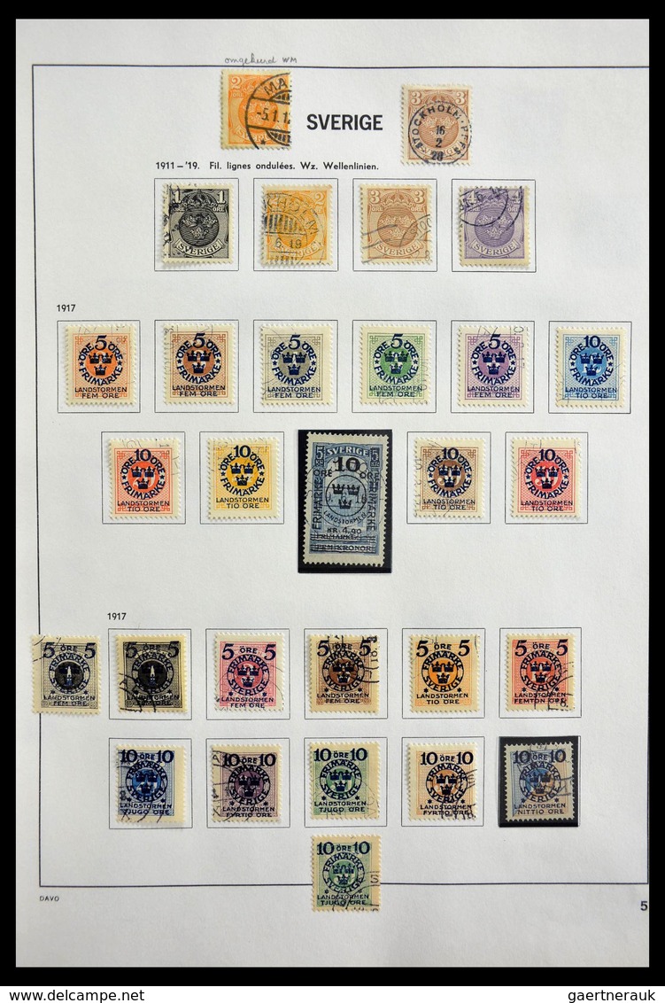 Schweden: 1855-1997: Almost complete, cancelled collection Sweden 1855-1997 in Davo album, in which