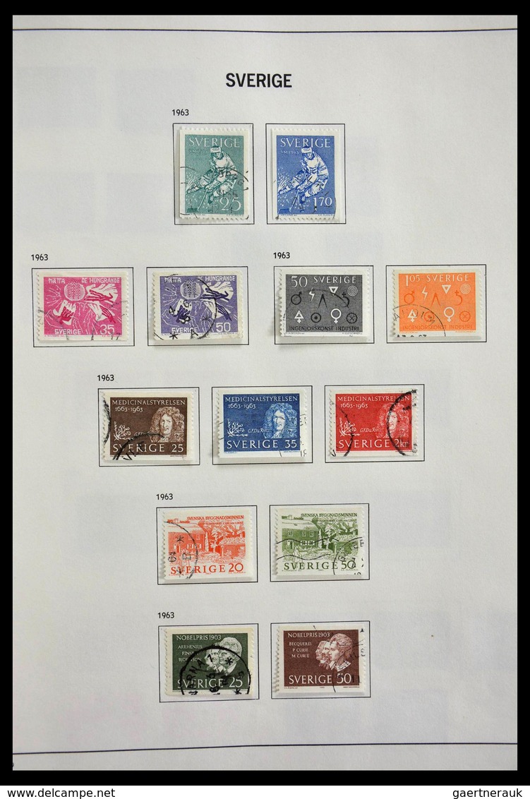 Schweden: 1855-1997: Almost complete, cancelled collection Sweden 1855-1997 in Davo album, in which