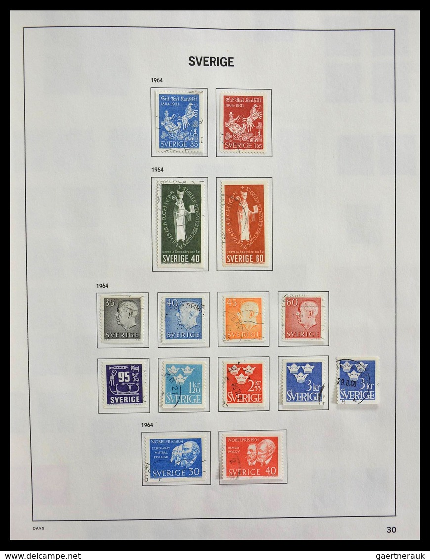 Schweden: 1855-1997: Almost complete, cancelled collection Sweden 1855-1997 in Davo album, in which