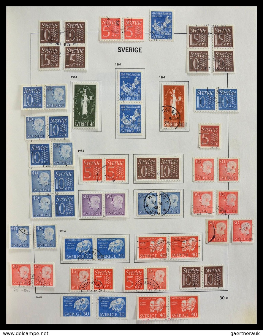 Schweden: 1855-1997: Almost complete, cancelled collection Sweden 1855-1997 in Davo album, in which