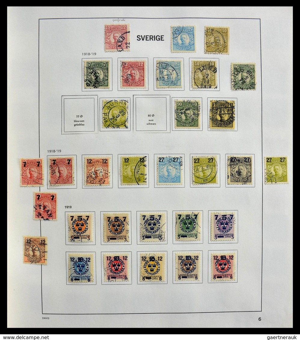 Schweden: 1855-1997: Almost complete, cancelled collection Sweden 1855-1997 in Davo album, in which