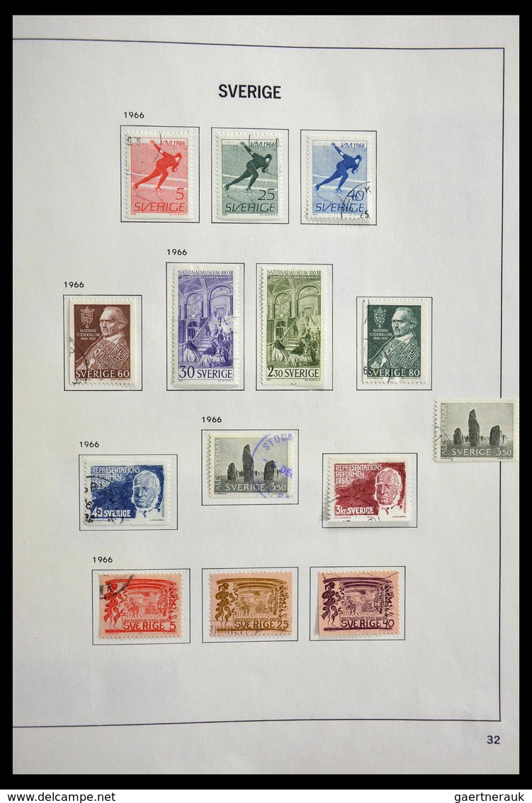 Schweden: 1855-1997: Almost complete, cancelled collection Sweden 1855-1997 in Davo album, in which