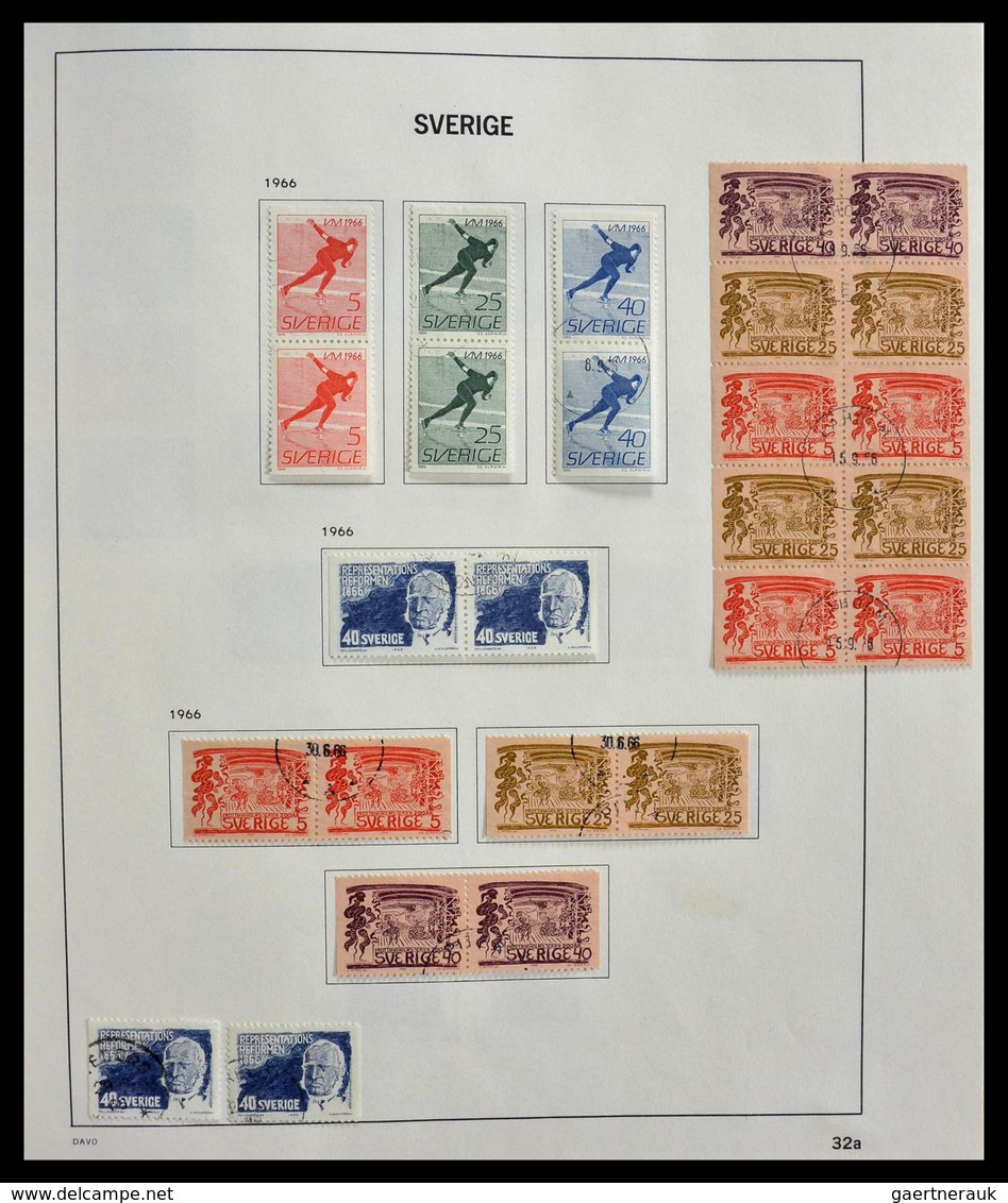 Schweden: 1855-1997: Almost complete, cancelled collection Sweden 1855-1997 in Davo album, in which