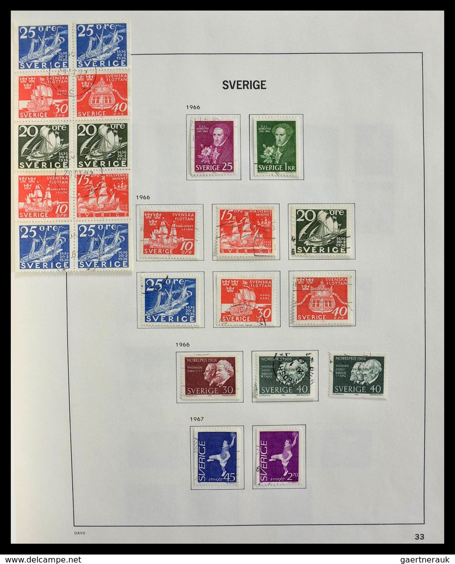 Schweden: 1855-1997: Almost complete, cancelled collection Sweden 1855-1997 in Davo album, in which