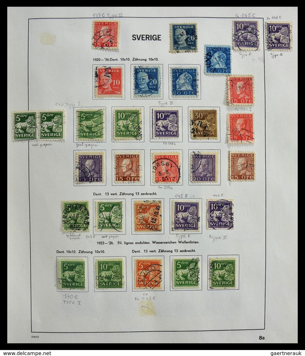 Schweden: 1855-1997: Almost complete, cancelled collection Sweden 1855-1997 in Davo album, in which