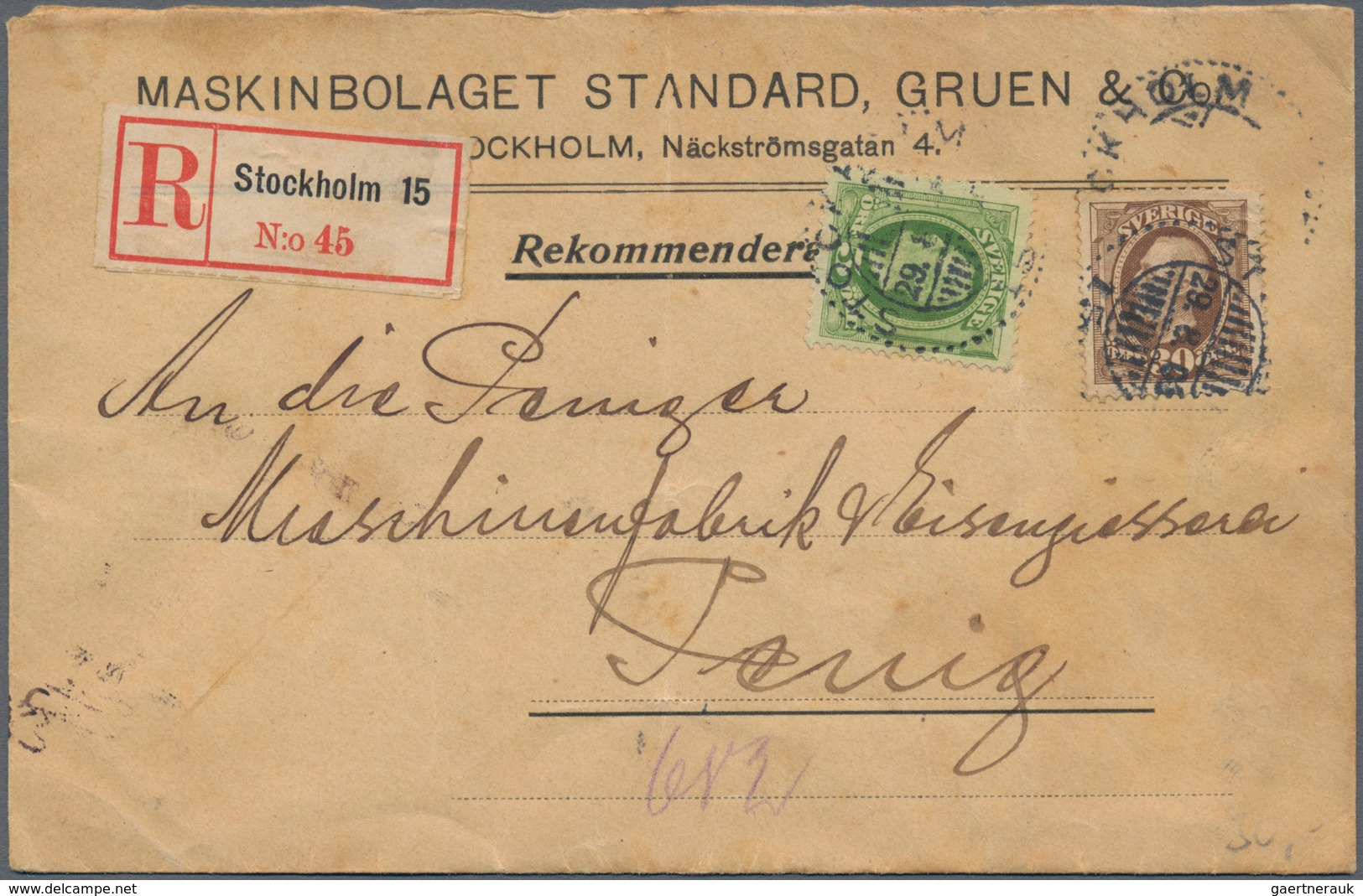 Schweden: 1870/1960 (ca.), Lot Of Apprx. 550 Covers/cards, Incl. Stationeries, Ppc, Attractive Frank - Briefe U. Dokumente
