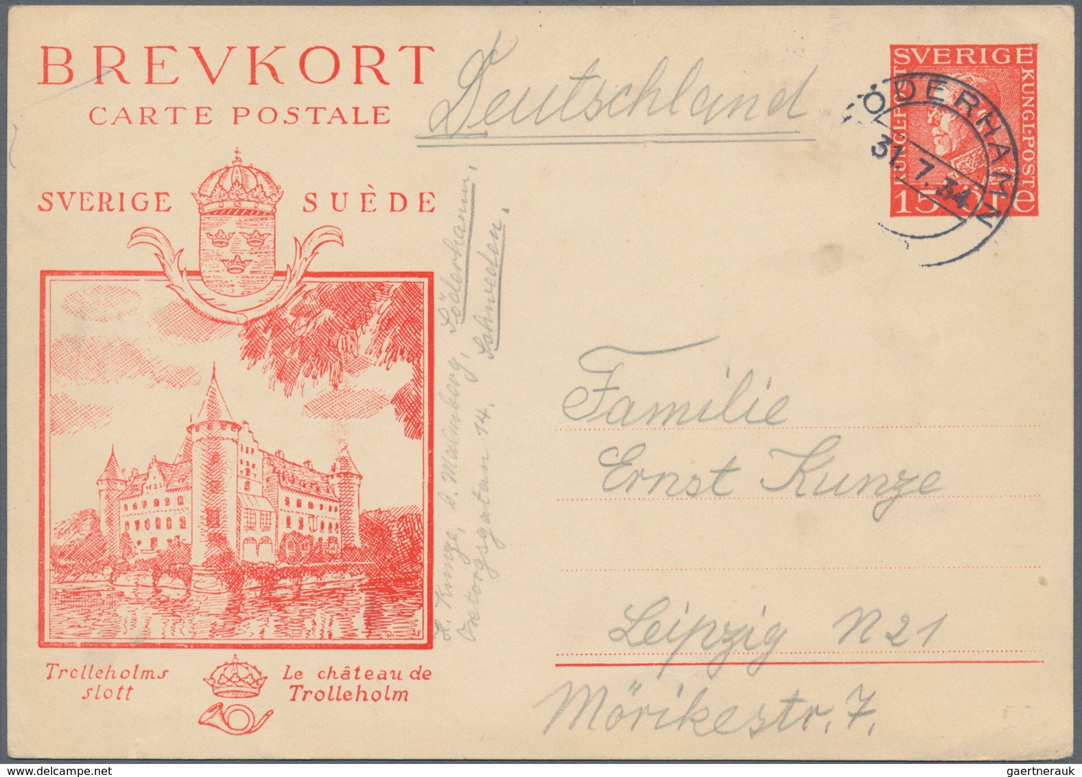 Schweden: 1870/1960 (ca.), lot of apprx. 550 covers/cards, incl. stationeries, ppc, attractive frank