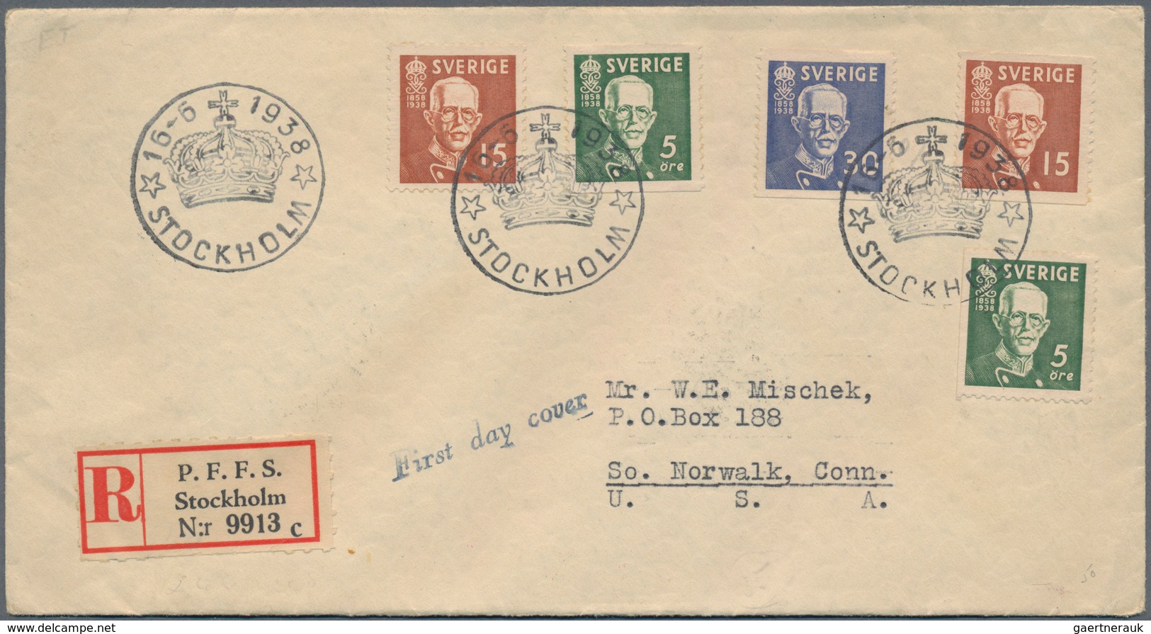 Schweden: 1938/1960, Collection/accumulation Of Apprx. 140 F.d.c., Many Of Them Addressed To USA. - Briefe U. Dokumente