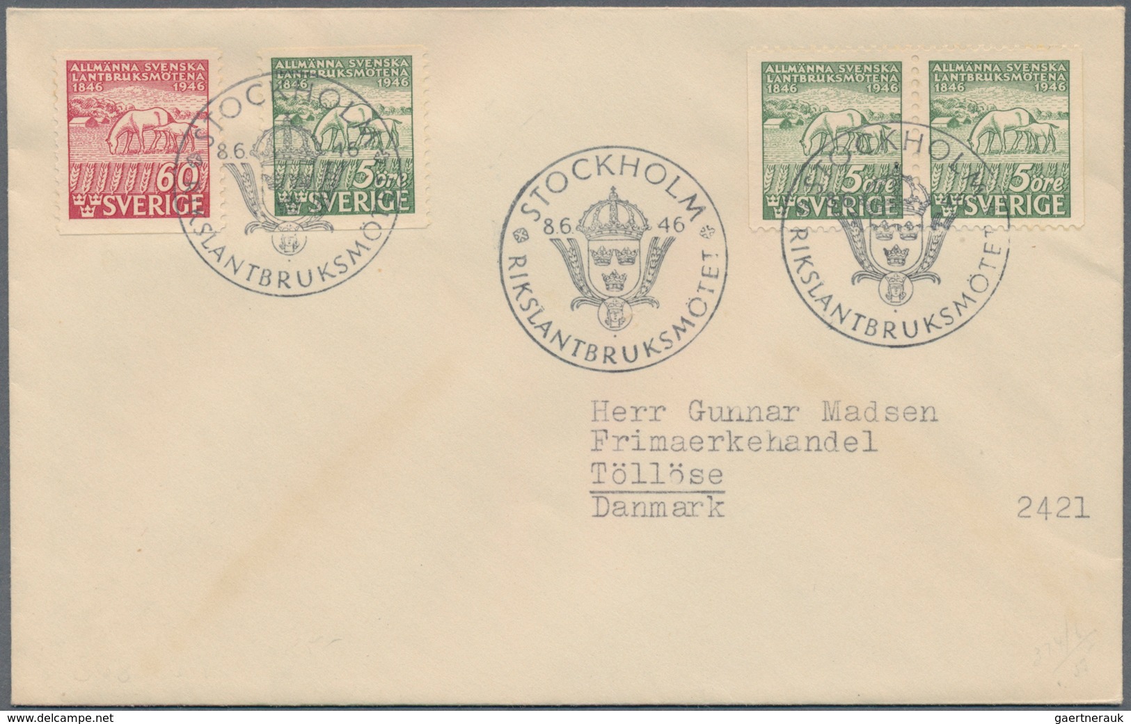 Schweden: 1938/1960, Collection/accumulation Of Apprx. 140 F.d.c., Many Of Them Addressed To USA. - Briefe U. Dokumente