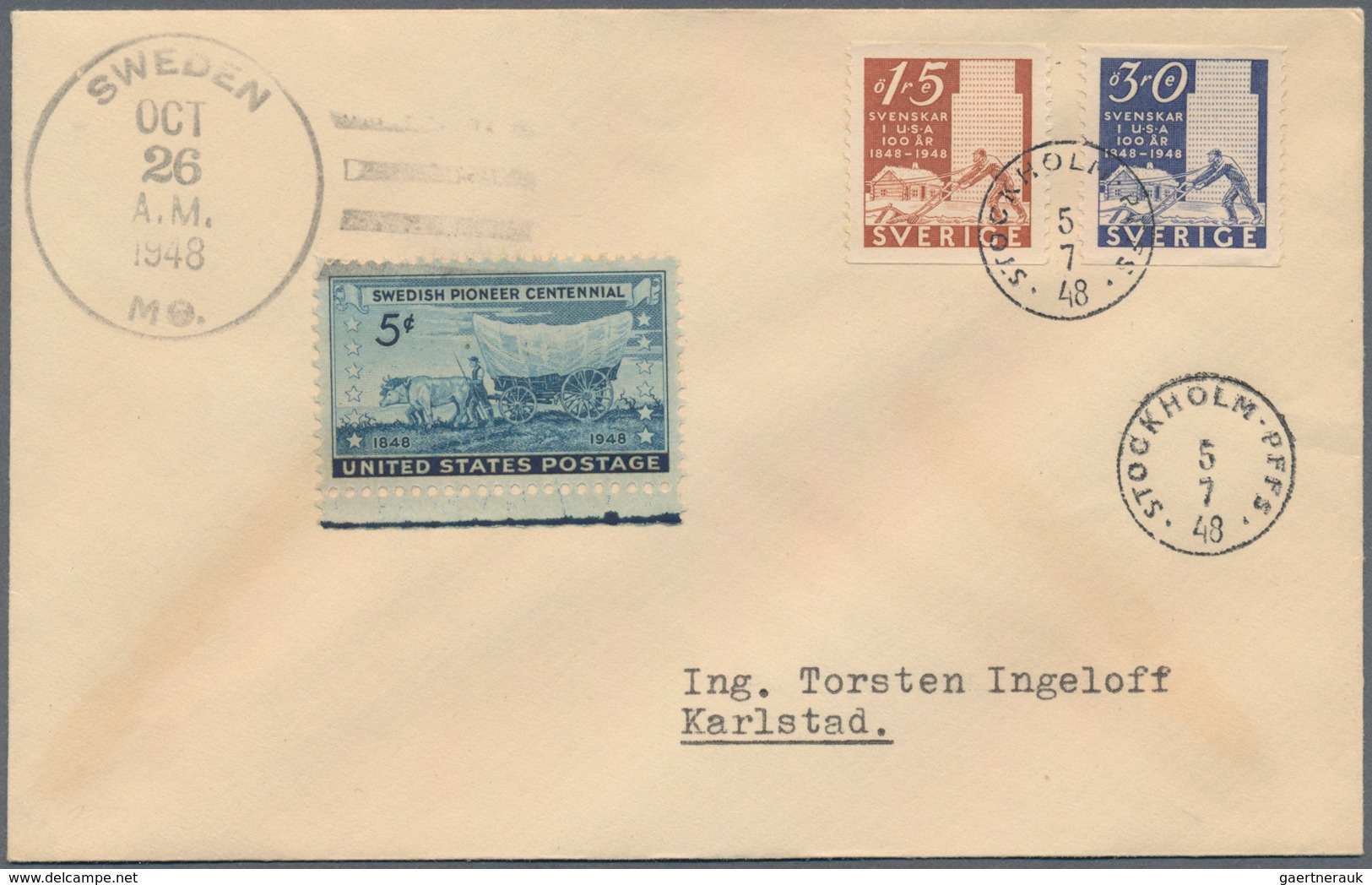 Schweden: 1938/1960, Collection/accumulation Of Apprx. 140 F.d.c., Many Of Them Addressed To USA. - Briefe U. Dokumente