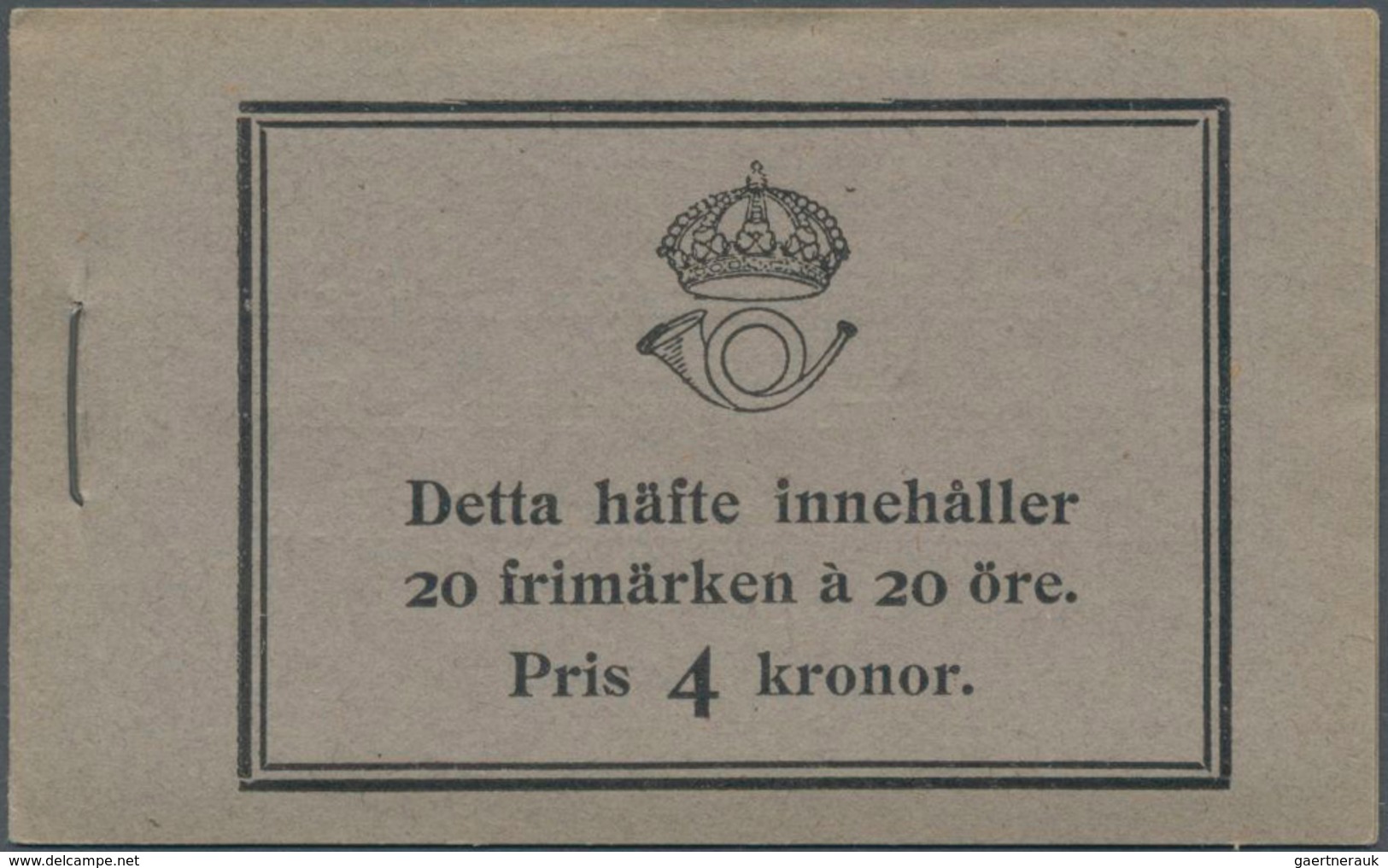 Schweden - Markenheftchen: 1921, King Gustaf V. Stamp Booklet 4kr. With Two Blocks Of Ten 20öre Stam - 1951-80