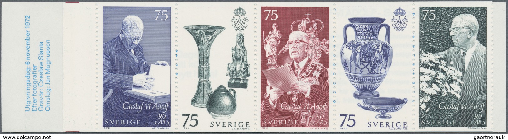 Schweden - Markenheftchen: 1972, 90th Birthday Of King Gustaf VI Adolf Lot With 290 Complete Booklet - 1951-80