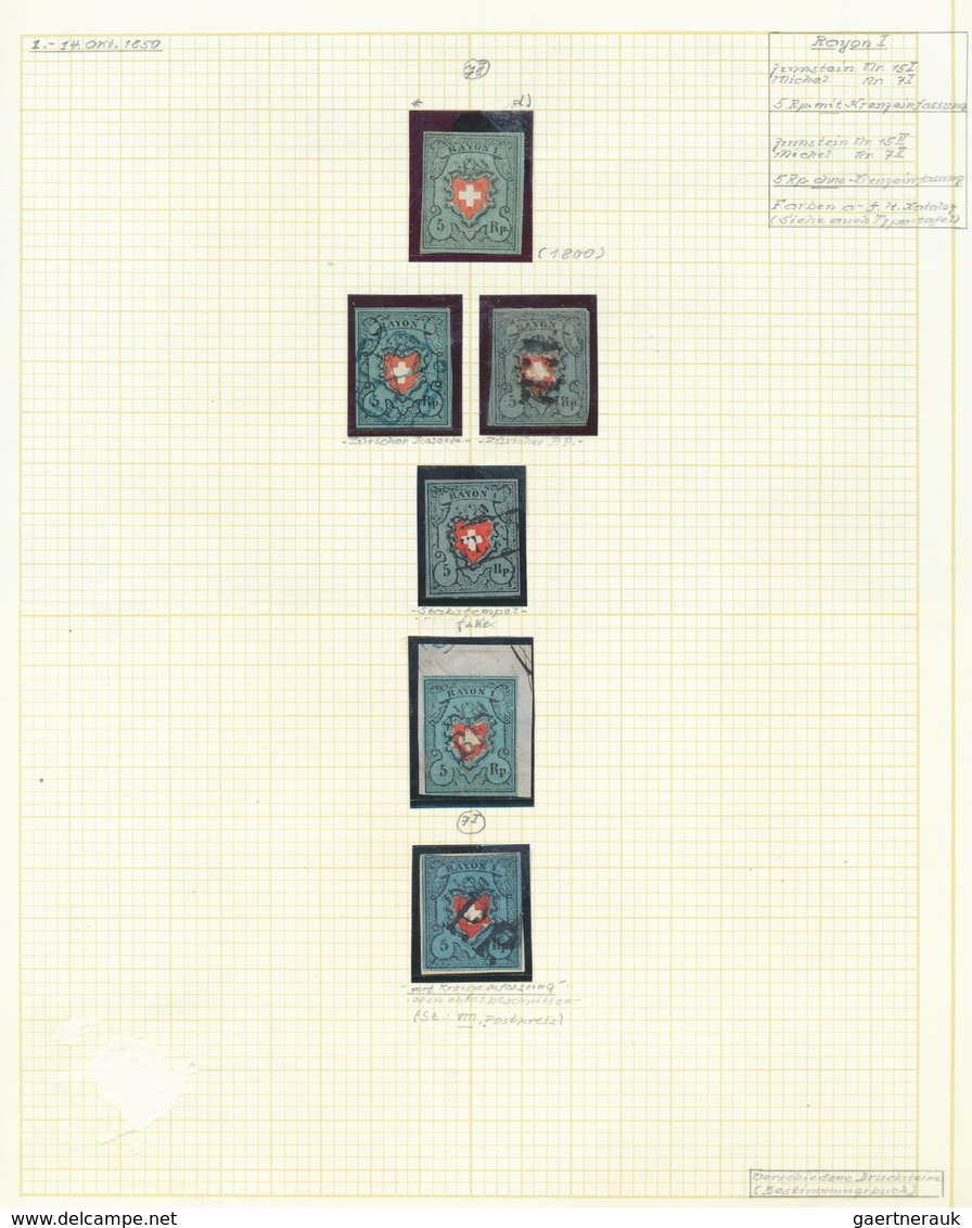 Schweiz: 1821-1907: Sehr Umfangreiche Kollektion Vom Marken Und Belegen In Zwei Großen, Dicken Klemm - Sammlungen