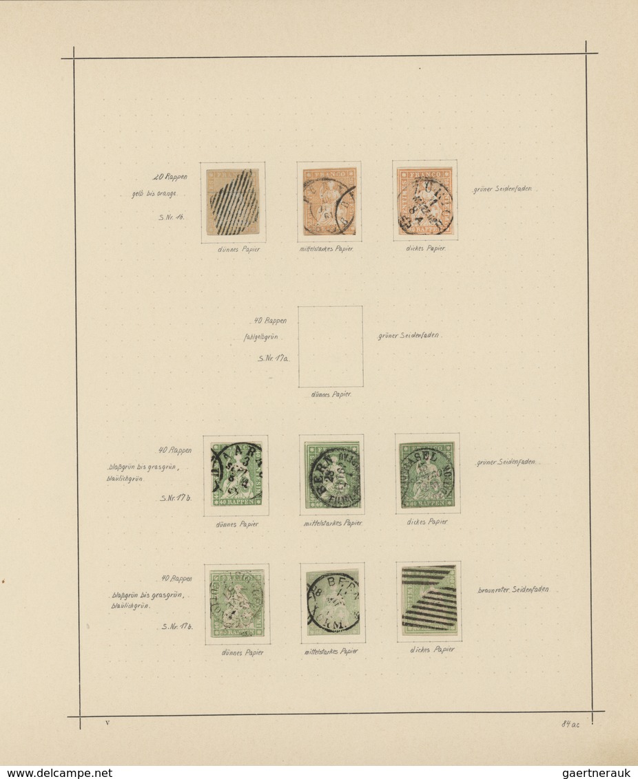 Schweiz: 1850/1961, Saubere, Meist Gestempelte Sammlung Auf Alten Schaubek-Vordrucken, Durchgehend G - Sammlungen