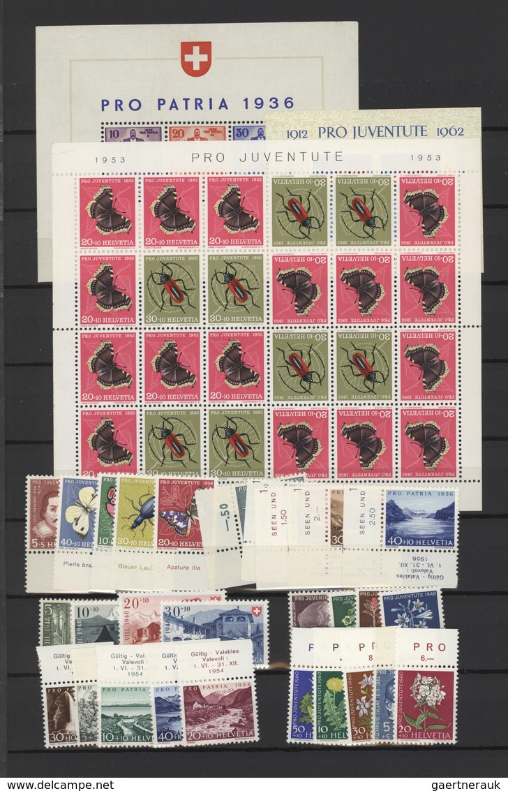 Schweiz: 1850/1970, Zusammenstellung Auf Steckseiten Ab Einer 2½ Rp. Poste Locale, Sodann Insbesonde - Lotes/Colecciones