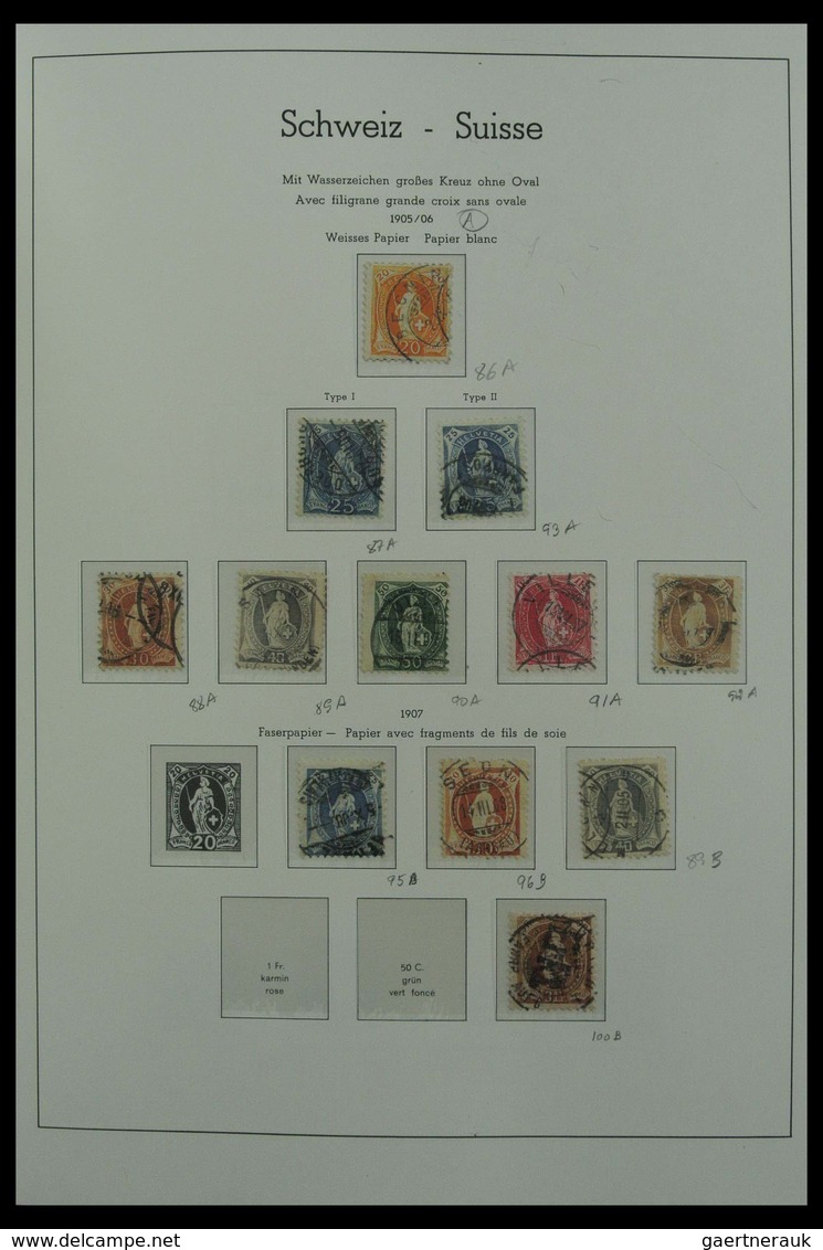 Schweiz: 1850-1987: Beautiful, very well filled, canceled collection Switzerland 1850-1987 in 3 Leuc