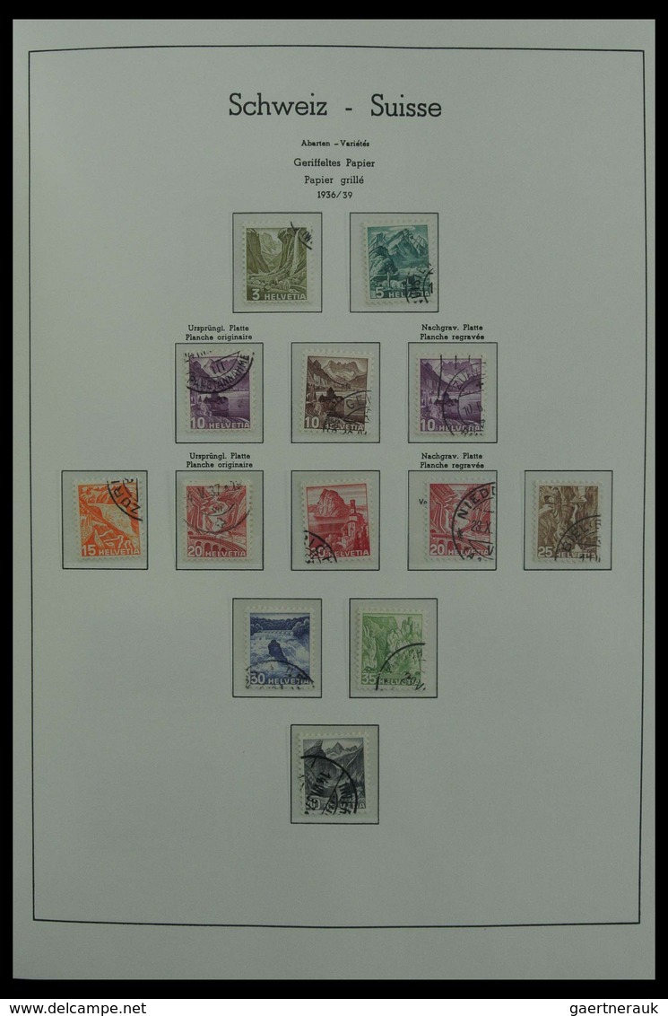 Schweiz: 1850-1987: Beautiful, very well filled, canceled collection Switzerland 1850-1987 in 3 Leuc