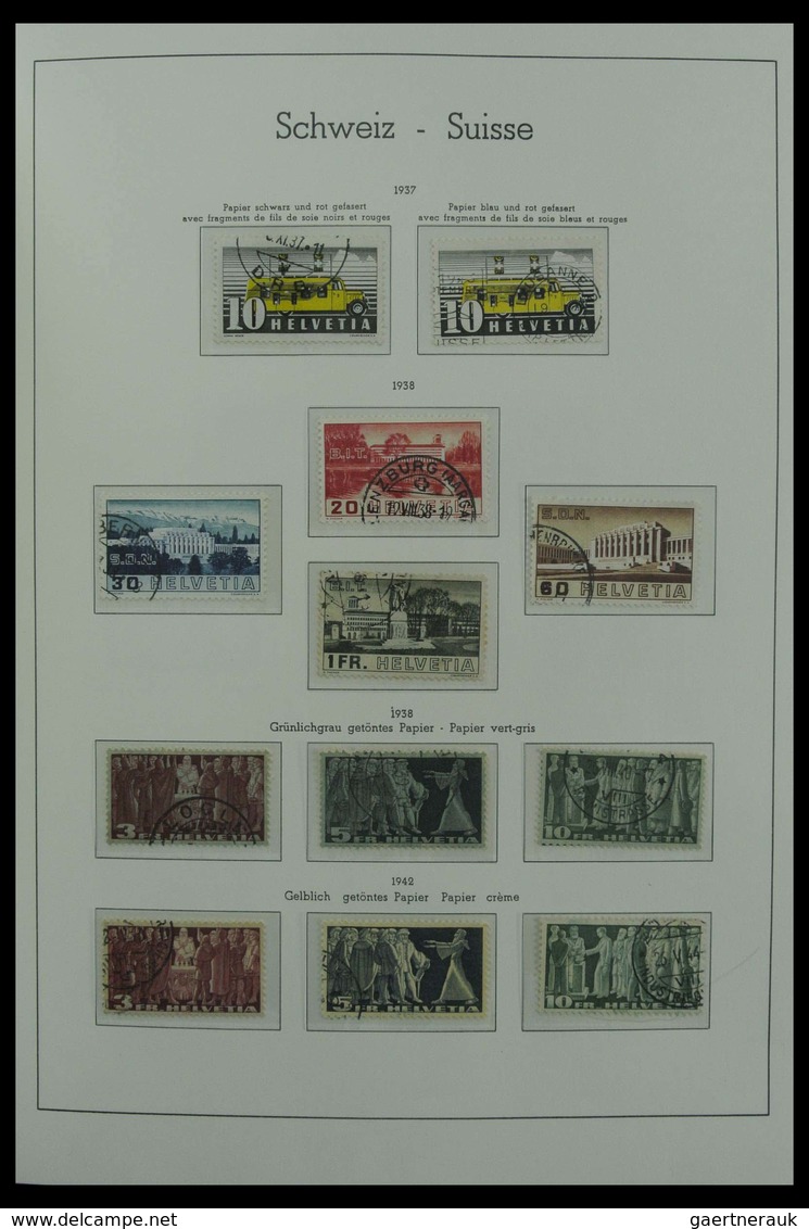 Schweiz: 1850-1987: Beautiful, very well filled, canceled collection Switzerland 1850-1987 in 3 Leuc