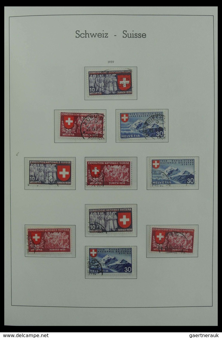 Schweiz: 1850-1987: Beautiful, very well filled, canceled collection Switzerland 1850-1987 in 3 Leuc