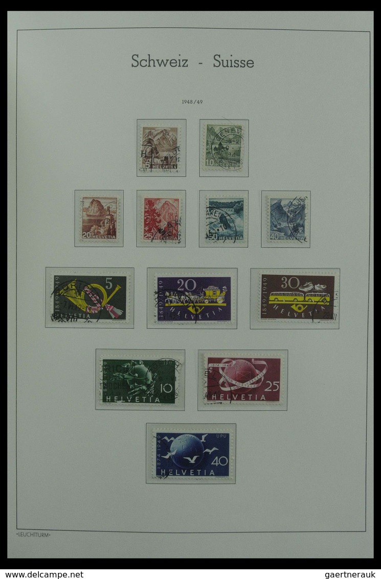 Schweiz: 1850-1987: Beautiful, very well filled, canceled collection Switzerland 1850-1987 in 3 Leuc