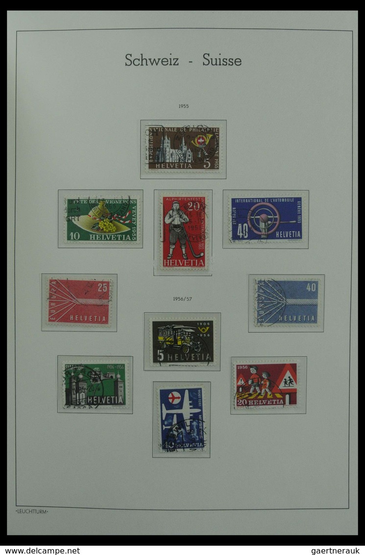 Schweiz: 1850-1987: Beautiful, very well filled, canceled collection Switzerland 1850-1987 in 3 Leuc