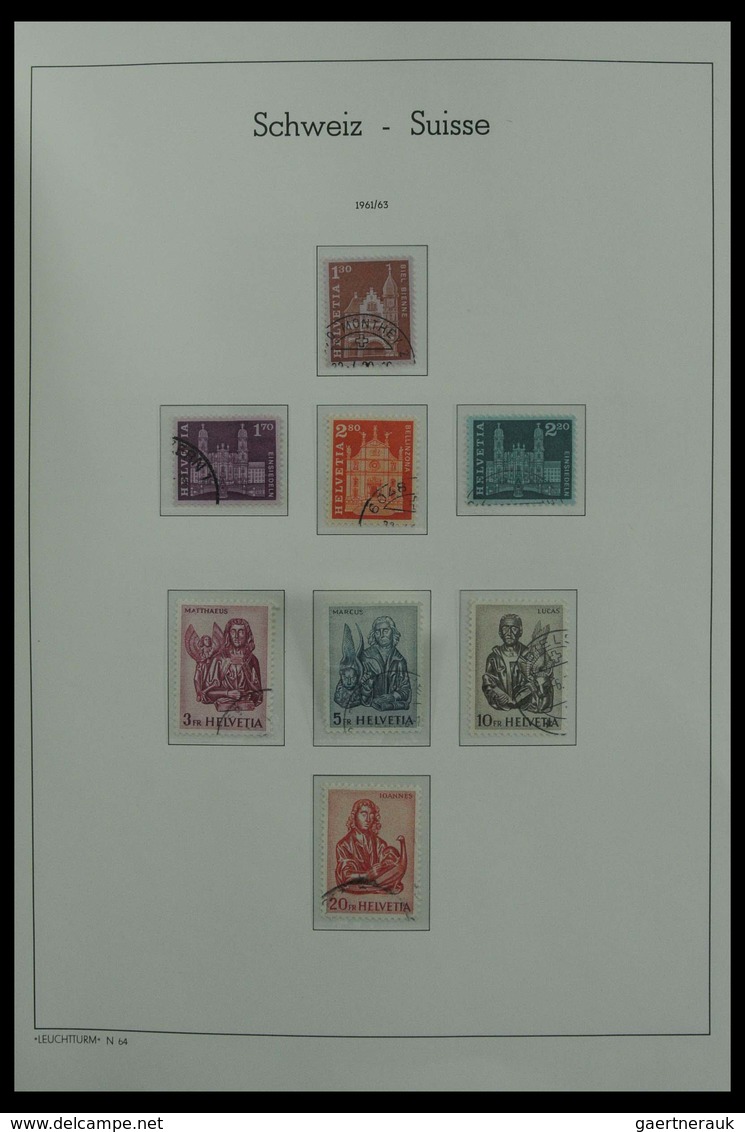 Schweiz: 1850-1987: Beautiful, very well filled, canceled collection Switzerland 1850-1987 in 3 Leuc