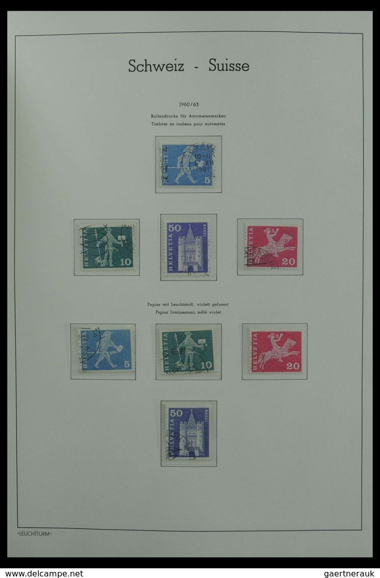 Schweiz: 1850-1987: Beautiful, very well filled, canceled collection Switzerland 1850-1987 in 3 Leuc