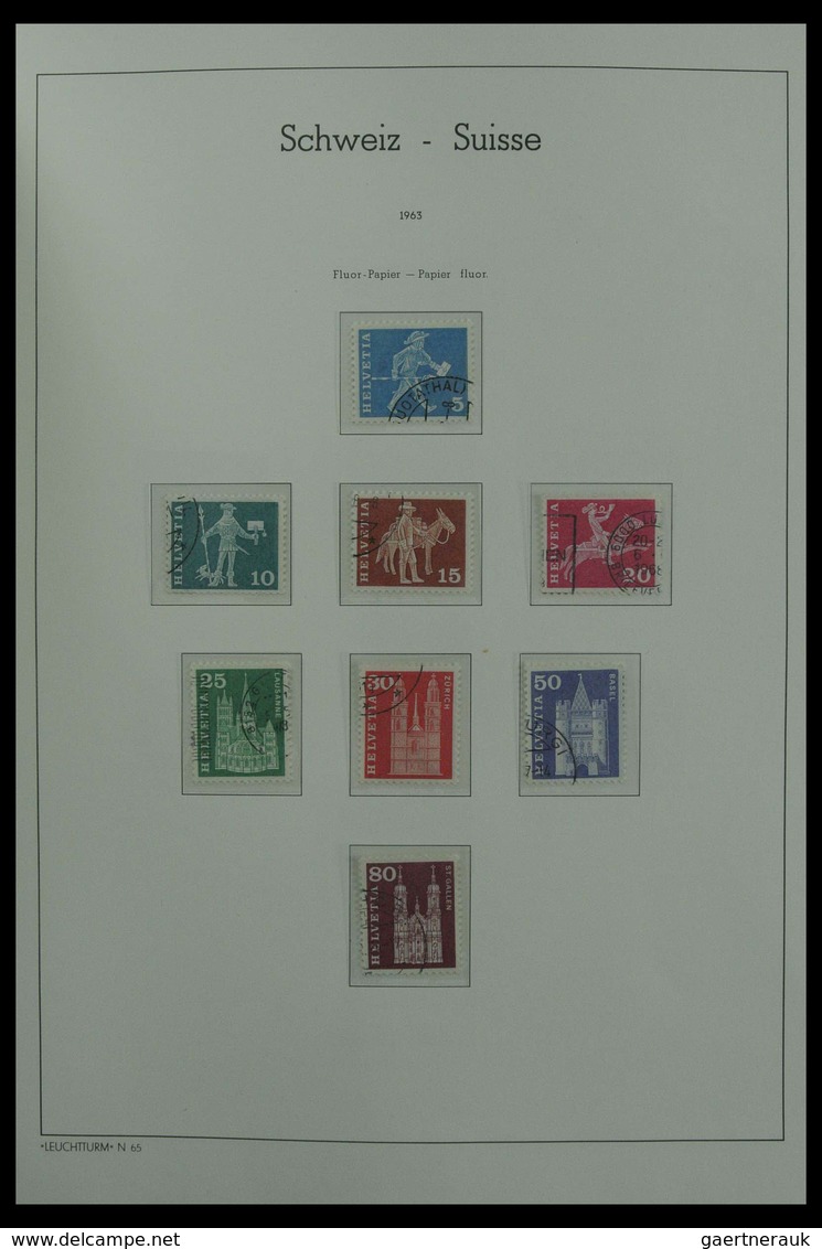 Schweiz: 1850-1987: Beautiful, very well filled, canceled collection Switzerland 1850-1987 in 3 Leuc