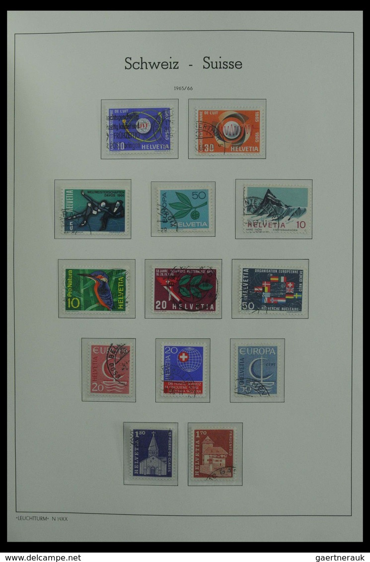 Schweiz: 1850-1987: Beautiful, very well filled, canceled collection Switzerland 1850-1987 in 3 Leuc