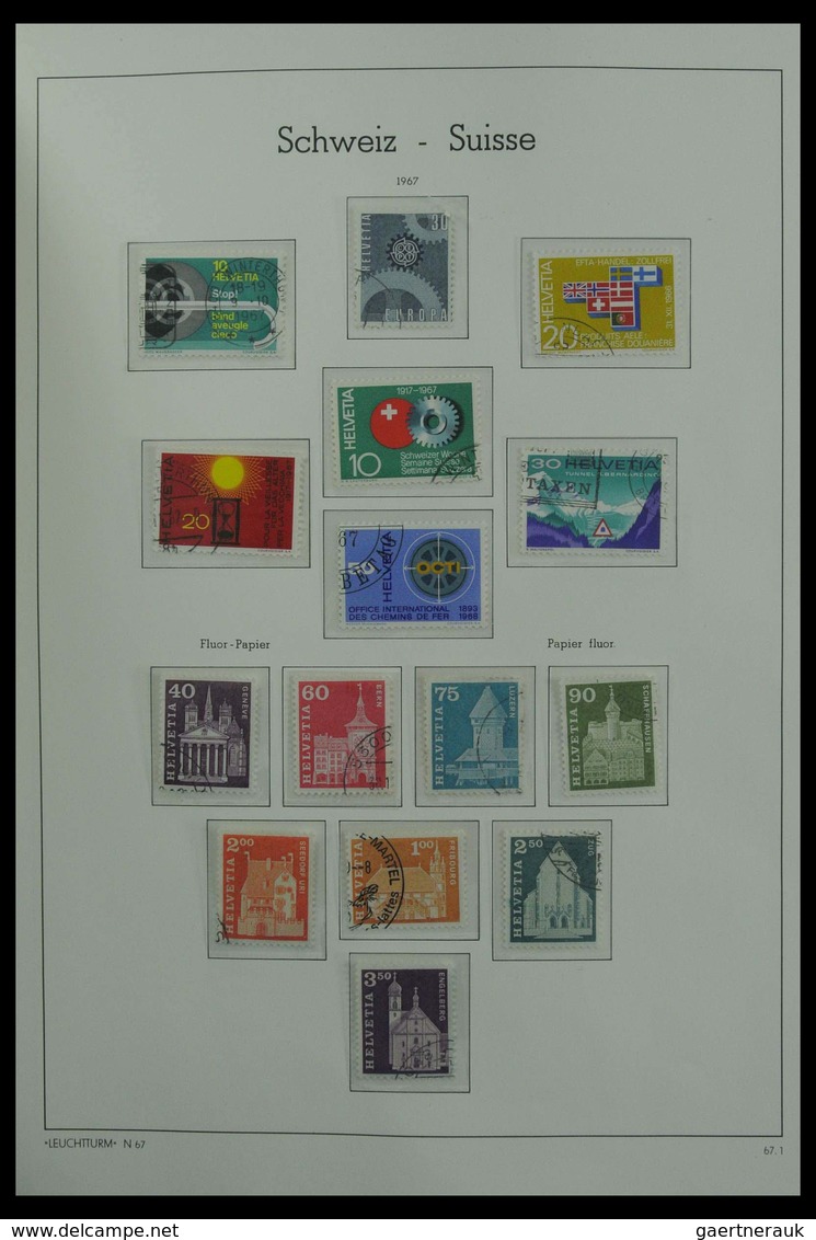 Schweiz: 1850-1987: Beautiful, very well filled, canceled collection Switzerland 1850-1987 in 3 Leuc