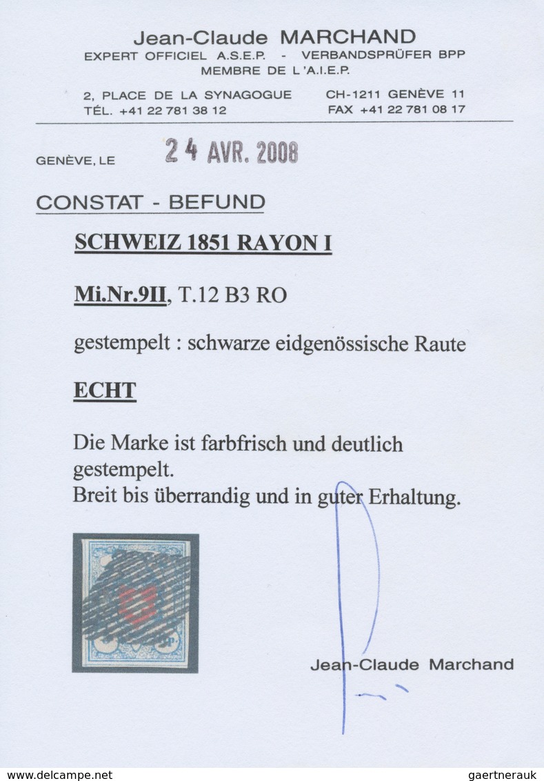 Schweiz: 1850-52: Sammlung Von 48 Marken Der Durheim-Ausgaben, Dabei Ortspost Und Poste Locale Mit K - Sammlungen