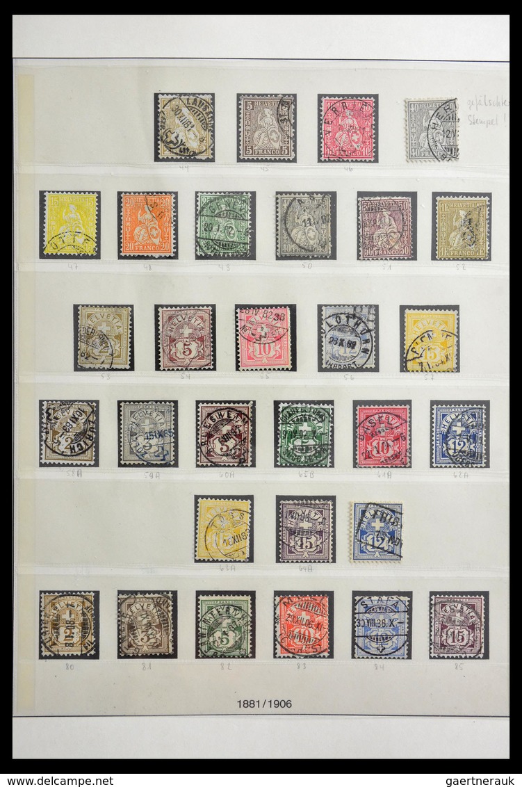 Schweiz: 1854-2002: Very Extensive, Partly Specialised, Mostly Cancelled Collection Switzerland 1854 - Sammlungen