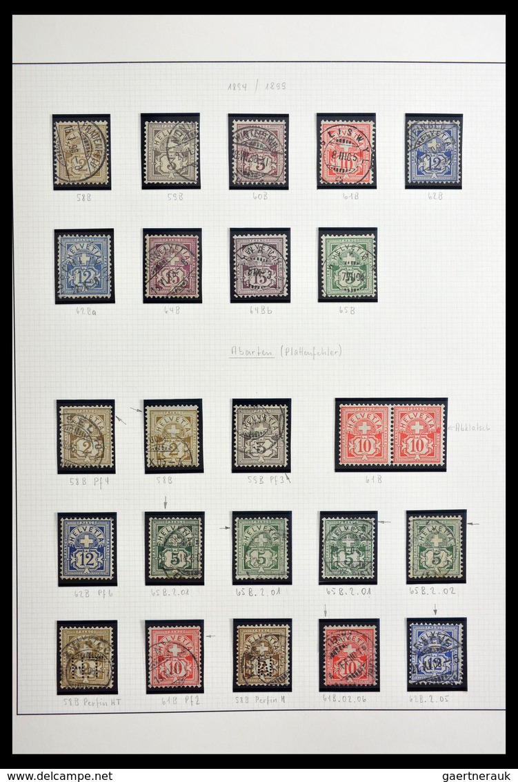 Schweiz: 1854-2002: Very Extensive, Partly Specialised, Mostly Cancelled Collection Switzerland 1854 - Sammlungen