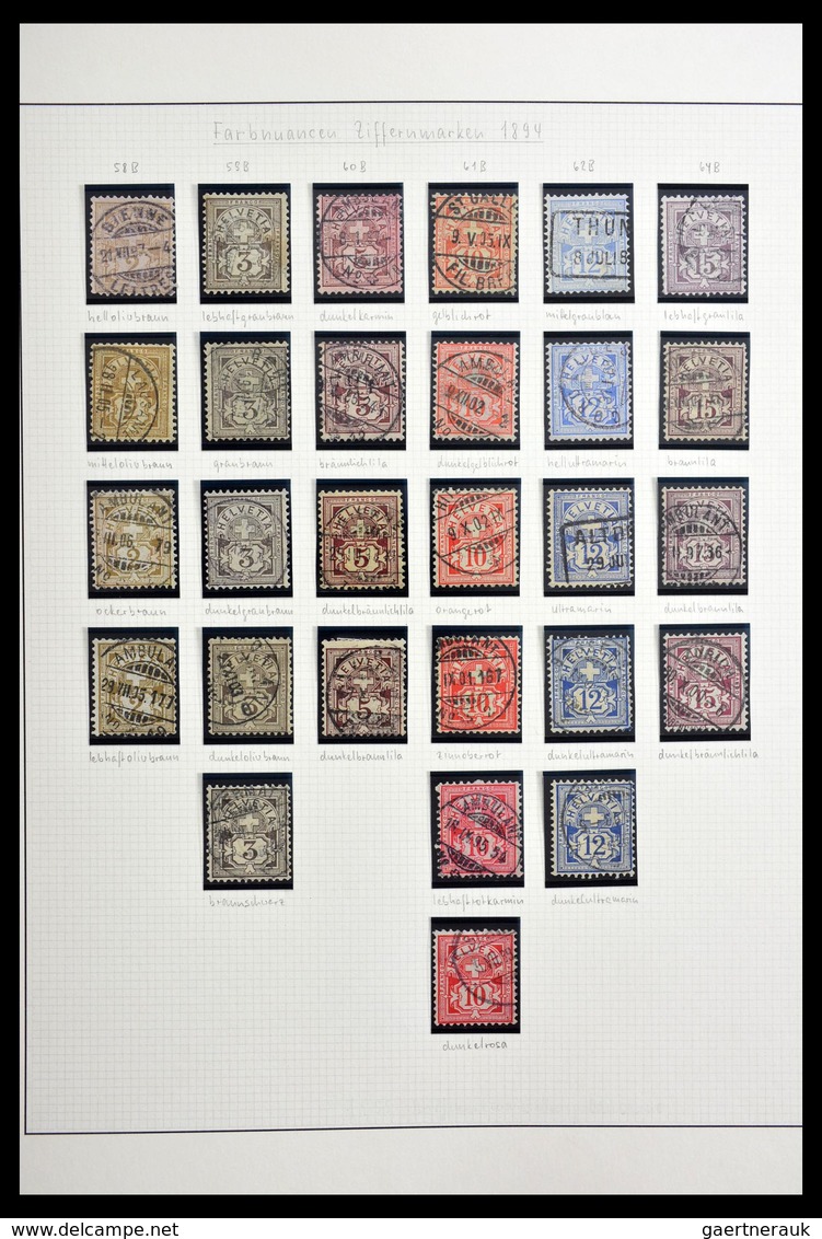 Schweiz: 1854-2002: Very extensive, partly specialised, mostly cancelled collection Switzerland 1854