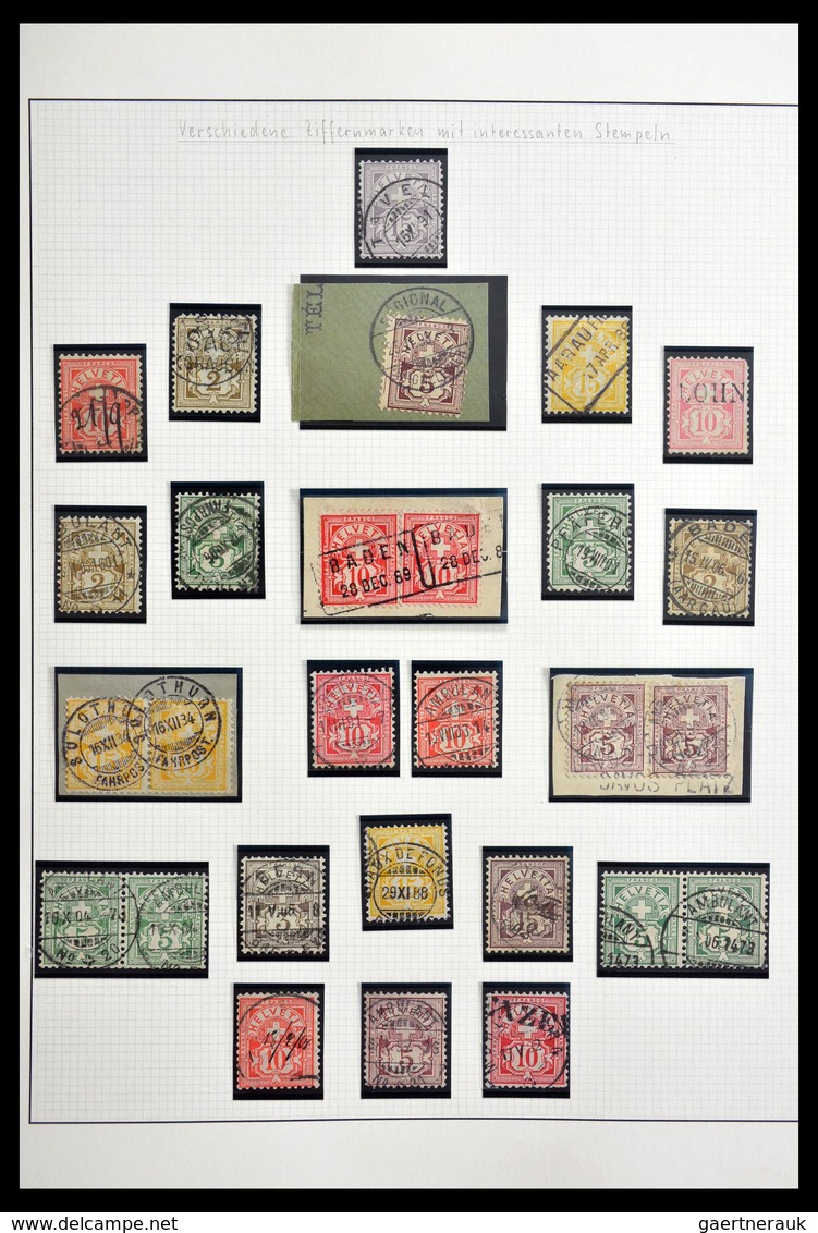 Schweiz: 1854-2002: Very extensive, partly specialised, mostly cancelled collection Switzerland 1854