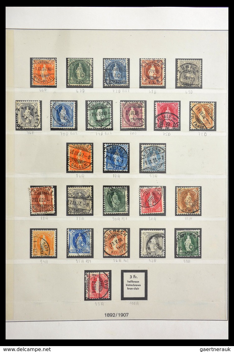 Schweiz: 1854-2002: Very extensive, partly specialised, mostly cancelled collection Switzerland 1854