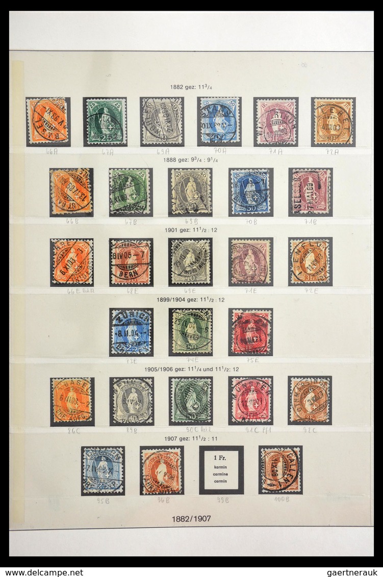 Schweiz: 1854-2002: Very extensive, partly specialised, mostly cancelled collection Switzerland 1854