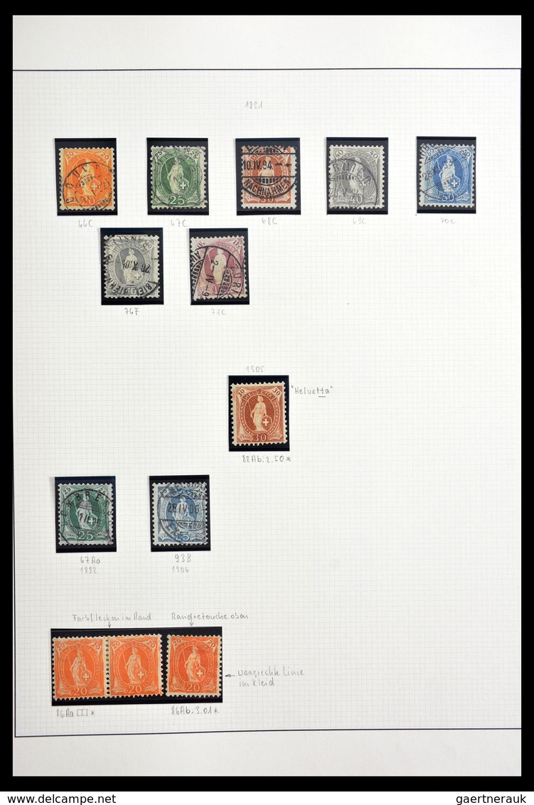 Schweiz: 1854-2002: Very extensive, partly specialised, mostly cancelled collection Switzerland 1854