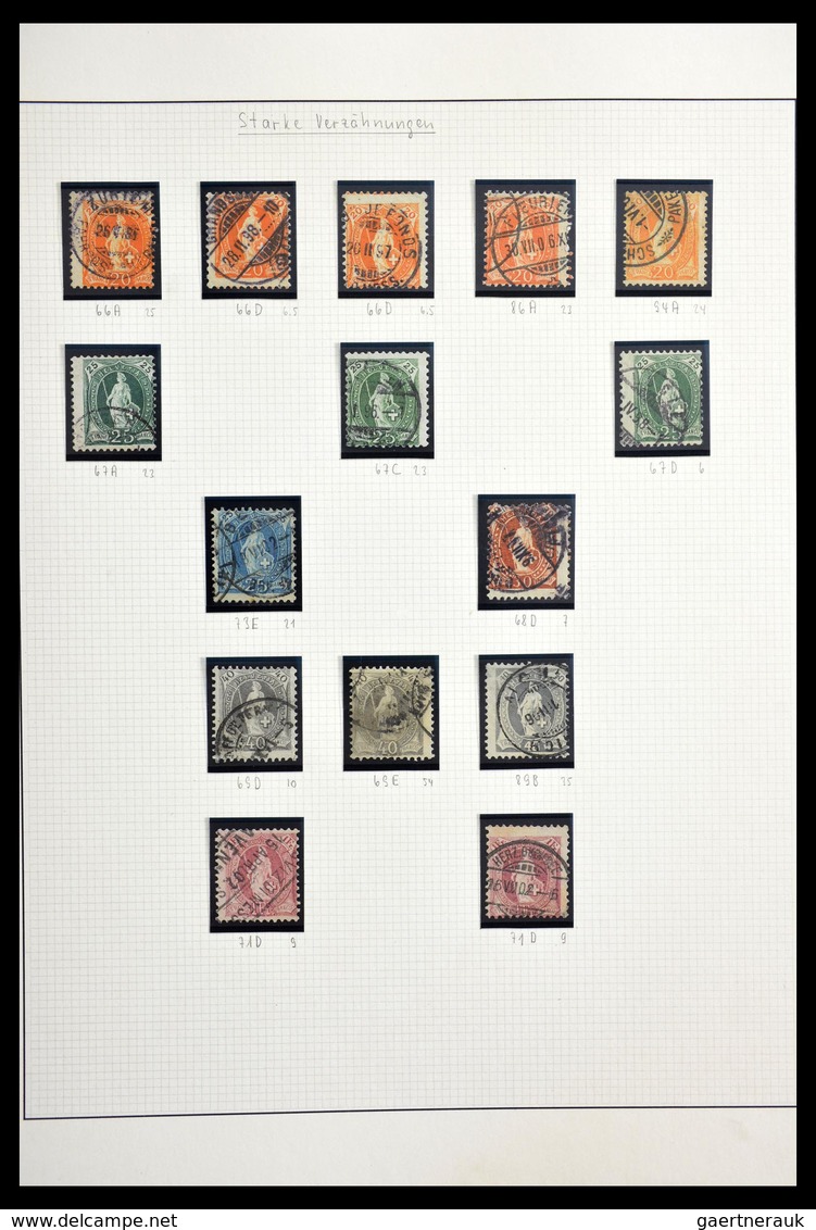 Schweiz: 1854-2002: Very extensive, partly specialised, mostly cancelled collection Switzerland 1854